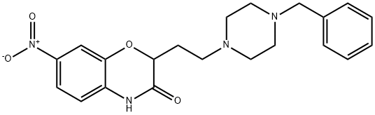 2-[2-(4-BENZYLPIPERAZINO)ETHYL]-7-NITRO-2H-1,4-BENZOXAZIN-3(4H)-ONE Struktur