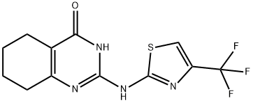 2-([4-(TRIFLUOROMETHYL)-1,3-THIAZOL-2-YL]AMINO)-5,6,7,8-TETRAHYDRO-4(3H)-QUINAZOLINONE Struktur