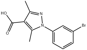 1-(3-BROMOPHENYL)-3,5-DIMETHYL-1H-PYRAZOLE-4-CARBOXYLIC ACID Struktur