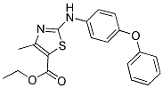 ETHYL 5-METHYL-3-((4-PHENOXYPHENYL)AMINO)-2,4-THIAZOLECARBOXYLATE Struktur