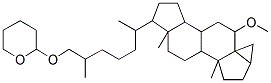 2-[6-(10-METHOXY-3A,5A-DIMETHYLHEXADECAHYDROCYCLOPENTA[A]CYCLOPROPA[2,3]CYCLOPENTA-[1,2-F]NAPHTHALEN-6-YL)-2-METHYLHEPTYLOXY]TETRAHYDROPYRAN Struktur