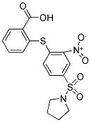 2-[[2-NITRO-4-(PYRROLIDIN-1-YLSULFONYL)PHENYL]THIO]BENZOIC ACID Struktur