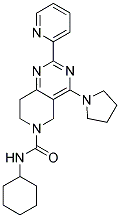 2-PYRIDIN-2-YL-4-PYRROLIDIN-1-YL-7,8-DIHYDRO-5H-PYRIDO[4,3-D]PYRIMIDINE-6-CARBOXYLIC ACID CYCLOHEXYLAMIDE Struktur