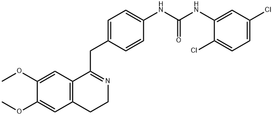 3-(2,5-DICHLOROPHENYL)-1-(4-((6,7-DIMETHOXY(3,4-DIHYDROISOQUINOLYL))METHYL)PHENYL)UREA Struktur