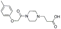 3-(4-[(4-METHYLPHENOXY)ACETYL]PIPERAZIN-1-YL)PROPANOIC ACID Struktur