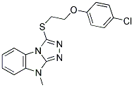 3-([2-(4-CHLOROPHENOXY)ETHYL]THIO)-9-METHYL-9H-[1,2,4]TRIAZOLO[4,3-A]BENZIMIDAZOLE Struktur