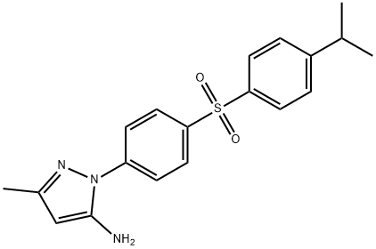 2-[4-(4-ISOPROPYL-BENZENESULFONYL)-PHENYL]-5-METHYL-2H-PYRAZOL-3-YLAMINE Struktur