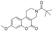 3-(2,2-DIMETHYLPROPANOYL)-8-METHOXY-1,2,3,4-TETRAHYDRO-5H-CHROMENO[3,4-C]PYRIDIN-5-ONE Struktur