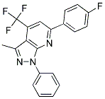 6-(4-FLUOROPHENYL)-3-METHYL-1-PHENYL-4-(TRIFLUOROMETHYL)-1H-PYRAZOLO[3,4-B]PYRIDINE Struktur