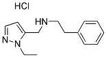 (2-ETHYL-2 H-PYRAZOL-3-YLMETHYL)-PHENETHYL-AMINE HYDROCHLORIDE Struktur