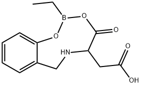 (2-ETHYL-4-OXO-4,5,6,7-TETRAHYDRO-1,3,6,2-BENZODIOXAZABORONIN-5-YL)ACETIC ACID Struktur