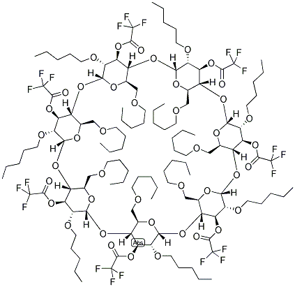 HEPTAKIS-(3-O-TRIFLUOROACETYL-2,6-DI-O-PENTYL)-BETA-CYCLODEXTRIN Struktur