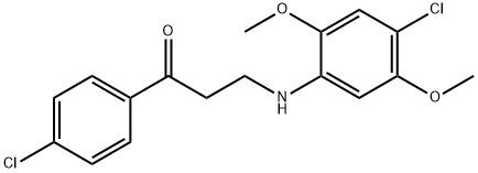 3-(4-CHLORO-2,5-DIMETHOXYANILINO)-1-(4-CHLOROPHENYL)-1-PROPANONE Struktur