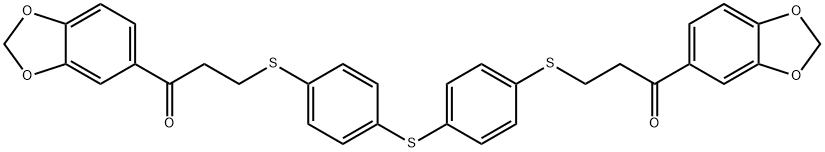 1-(1,3-BENZODIOXOL-5-YL)-3-((4-[(4-([3-(1,3-BENZODIOXOL-5-YL)-3-OXOPROPYL]SULFANYL)PHENYL)SULFANYL]PHENYL)SULFANYL)-1-PROPANONE Struktur