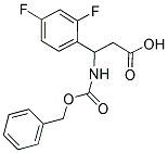 3-BENZYLOXYCARBONYLAMINO-3-(2,4-DIFLUORO-PHENYL)-PROPIONIC ACID Struktur