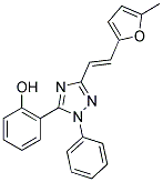 2-{3-[(E)-2-(5-METHYL-2-FURYL)VINYL]-1-PHENYL-1H-1,2,4-TRIAZOL-5-YL}PHENOL Struktur