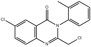 6-CHLORO-2-(CHLOROMETHYL)-3-(2-METHYLPHENYL)-4(3H)-QUINAZOLINONE Struktur