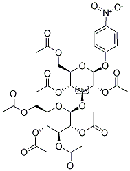 4-NITROPHENYL 2,4,6-TRI-O-ACETYL-3-O-(2,3,4,6-TETRA-O-ACETYL-B-D-GLUCOPYRANOSYL)-B-D-GLUCOPYRANOSIDE Struktur