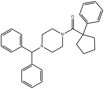 4-(DIPHENYLMETHYL)PIPERAZINYL PHENYLCYCLOPENTYL KETONE Struktur