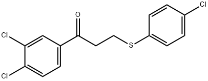 3-[(4-CHLOROPHENYL)SULFANYL]-1-(3,4-DICHLOROPHENYL)-1-PROPANONE Struktur