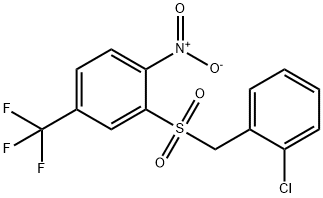 (2-CHLOROBENZYL)[2-NITRO-5-(TRIFLUOROMETHYL)PHENYL]DIOXO-LAMBDA6-SULFANE Struktur