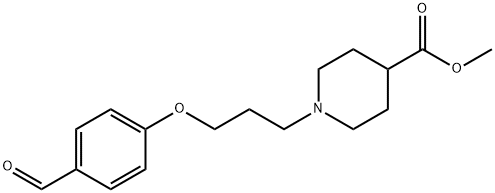 METHYL 1-[3-(4-FORMYLPHENOXY)PROPYL]-4-PIPERIDINECARBOXYLATE Struktur