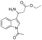 3-(1-ACETYL-1H-INDOL-3-YL)-3-AMINO-PROPIONIC ACID ETHYL ESTER Struktur