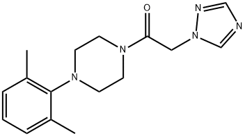 1-[4-(2,6-DIMETHYLPHENYL)PIPERAZINO]-2-(1H-1,2,4-TRIAZOL-1-YL)-1-ETHANONE Struktur