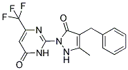 2-(4-BENZYL-3-METHYL-5-OXO-2,5-DIHYDRO-1H-PYRAZOL-1-YL)-6-(TRIFLUOROMETHYL)-4(3H)-PYRIMIDINONE Struktur