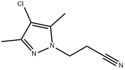 3-(4-CHLORO-3,5-DIMETHYL-PYRAZOL-1-YL)-PROPIONITRILE Struktur