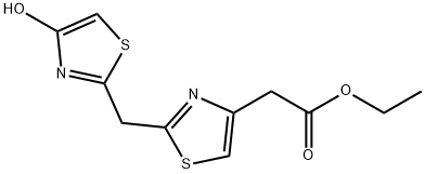 ETHYL 2-(2-[(4-HYDROXY-1,3-THIAZOL-2-YL)METHYL]-1,3-THIAZOL-4-YL)ACETATE Struktur