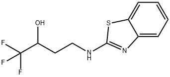 4-(1,3-BENZOTHIAZOL-2-YLAMINO)-1,1,1-TRIFLUORO-2-BUTANOL Struktur