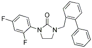 1-(1,1'-BIPHENYL-2-YLMETHYL)-3-(2,4-DIFLUOROPHENYL)IMIDAZOLIDIN-2-ONE Struktur