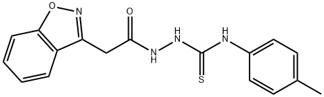 2-[2-(1,2-BENZISOXAZOL-3-YL)ACETYL]-N-(4-METHYLPHENYL)-1-HYDRAZINECARBOTHIOAMIDE Struktur