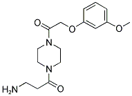 3-AMINO-1-[4-[2-(3-METHOXY-PHENOXY)-ACETYL]-PIPERAZIN-1-YL]-PROPAN-1-ONE Struktur