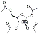 1,2,3,5-TETRA-O-ACETYL-ALPHA-D-ARABINOFURANOSE Struktur