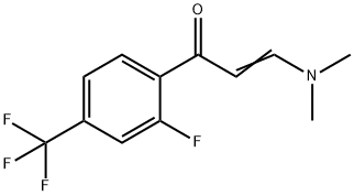 (E)-3-(DIMETHYLAMINO)-1-[2-FLUORO-4-(TRIFLUOROMETHYL)PHENYL]-2-PROPEN-1-ONE Struktur