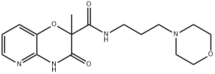 2-METHYL-N-(3-MORPHOLINOPROPYL)-3-OXO-3,4-DIHYDRO-2H-PYRIDO[3,2-B][1,4]OXAZINE-2-CARBOXAMIDE Struktur