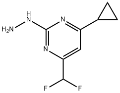 (4-CYCLOPROPYL-6-DIFLUOROMETHYL-PYRIMIDIN-2-YL)-HYDRAZINE Struktur