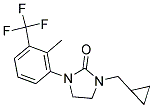 1-(CYCLOPROPYLMETHYL)-3-[2-METHYL-3-(TRIFLUOROMETHYL)PHENYL]IMIDAZOLIDIN-2-ONE Struktur