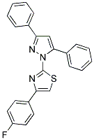 2-(3,5-DIPHENYL-1H-PYRAZOL-1-YL)-4-(4-FLUOROPHENYL)-1,3-THIAZOLE Struktur