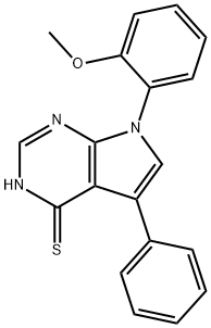 7-(2-METHOXYPHENYL)-5-PHENYL-7H-PYRROLO[2,3-D]PYRIMIDINE-4-THIOL Struktur