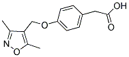 [4-[(3,5-DIMETHYLISOXAZOL-4-YL)METHOXY]PHENYL]ACETIC ACID Struktur