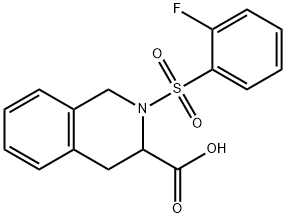 2-(2-FLUORO-BENZENESULFONYL)-1,2,3,4-TETRAHYDRO-ISOQUINOLINE-3-CARBOXYLIC ACID Struktur