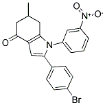 2-(4-BROMOPHENYL)-6-METHYL-1-(3-NITROPHENYL)-5,6,7-TRIHYDROINDOL-4-ONE Struktur