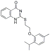 2-([2-(2-ISOPROPYL-5-METHYLPHENOXY)ETHYL]THIO)QUINAZOLIN-4(1H)-ONE Struktur