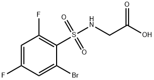 [[(2-BROMO-4,6-DIFLUOROPHENYL)SULFONYL]AMINO]ACETIC ACID Struktur