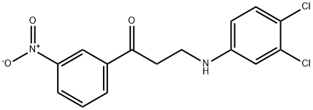 3-(3,4-DICHLOROANILINO)-1-(3-NITROPHENYL)-1-PROPANONE Struktur