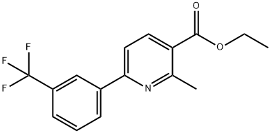 ETHYL 2-METHYL-6-[3-(TRIFLUOROMETHYL)PHENYL]NICOTINATE Struktur