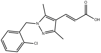 (2E)-3-[1-(2-CHLOROBENZYL)-3,5-DIMETHYL-1H-PYRAZOL-4-YL]ACRYLIC ACID Struktur